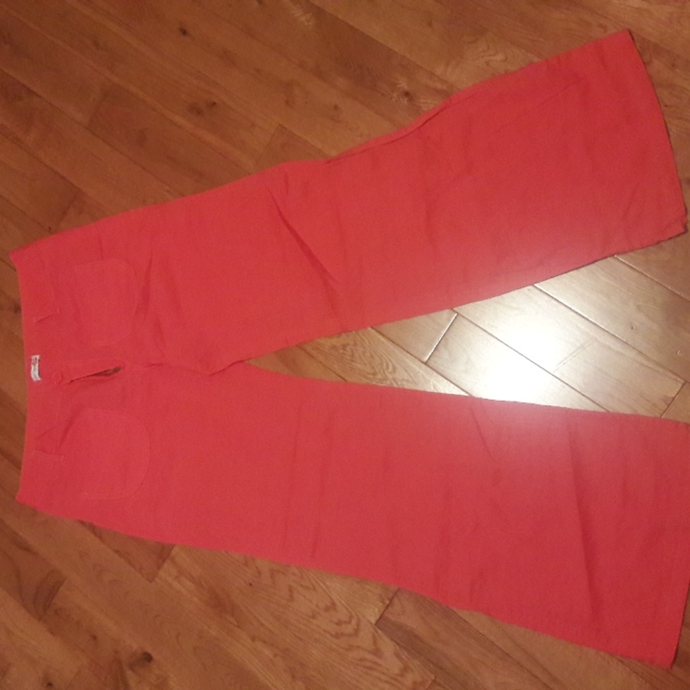 Body Central Wide leg linen coral/pink pants